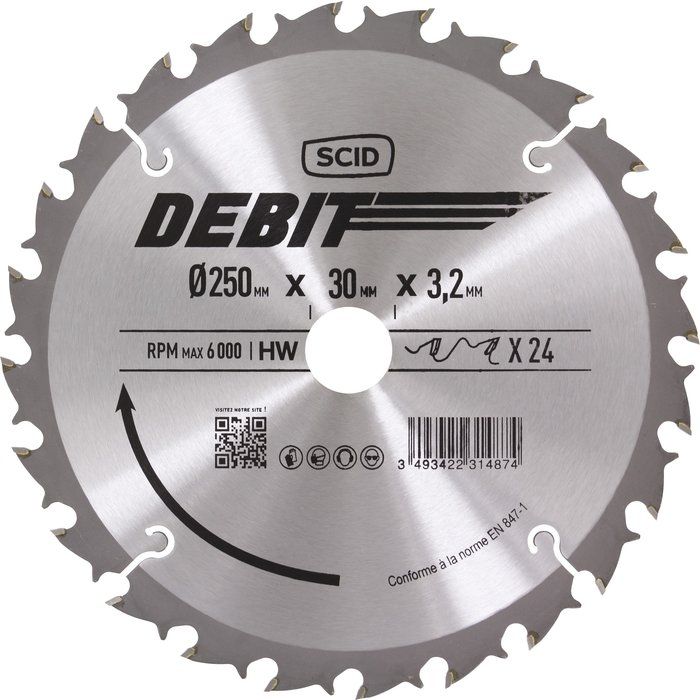 Lames type RBK pour machine stationnaire - 250x30 24 d - SCID