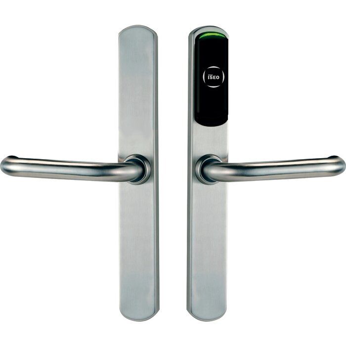 Béquille électronique double inox - IP54 - Compatible porte coupe feu - Arie Smart 2.0 - ISEO