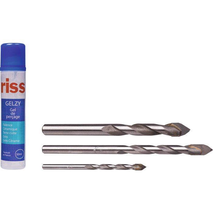 Kit foret carrelage ONYX + gel de perçage GELZY - Riss