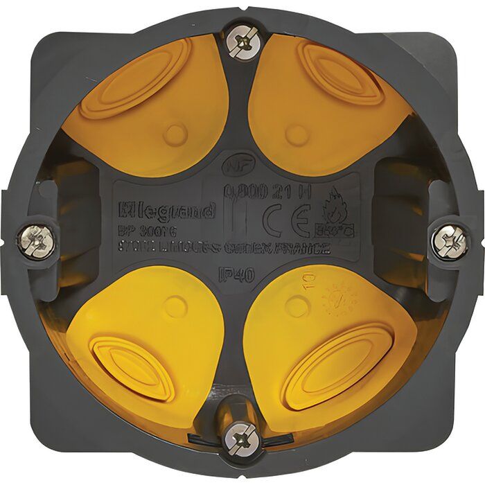 Boîte d’encastrement 1 poste Eco Batibox – Cloisons sèches – Ø 67 mm – Profondeur 40 mm – Legrand