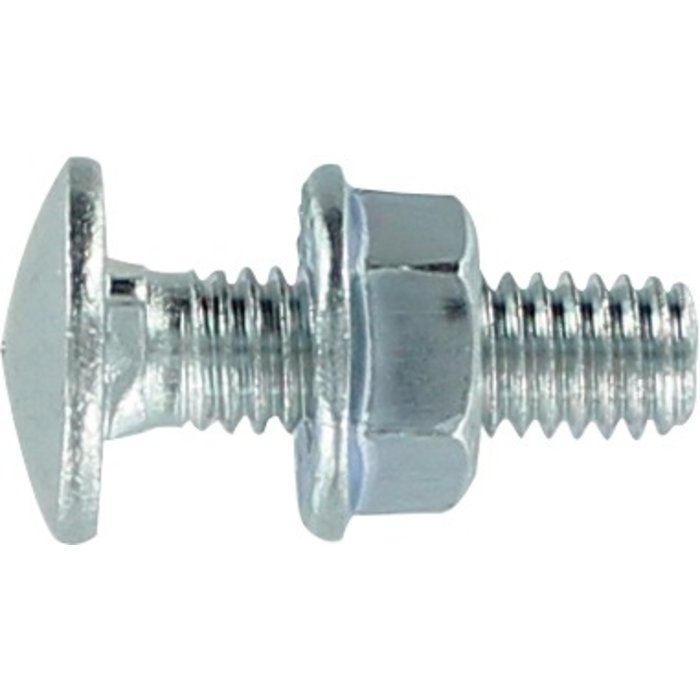 Boulon japy zingué - Ø 6 mm - 12 mm - Filetage total - Boîte de 100 - RAM