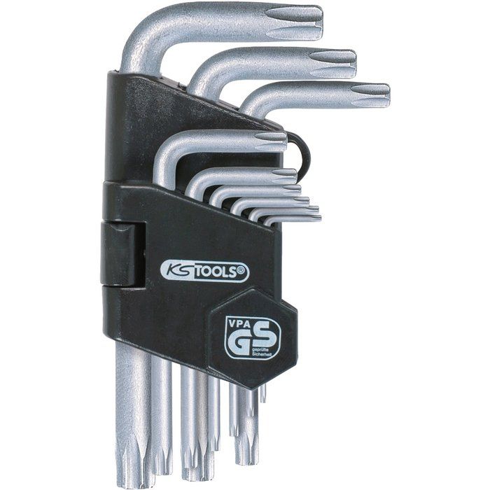 Jeu de clés mâles Torx percées courtes Kstools - 9 pièces - KS Tools