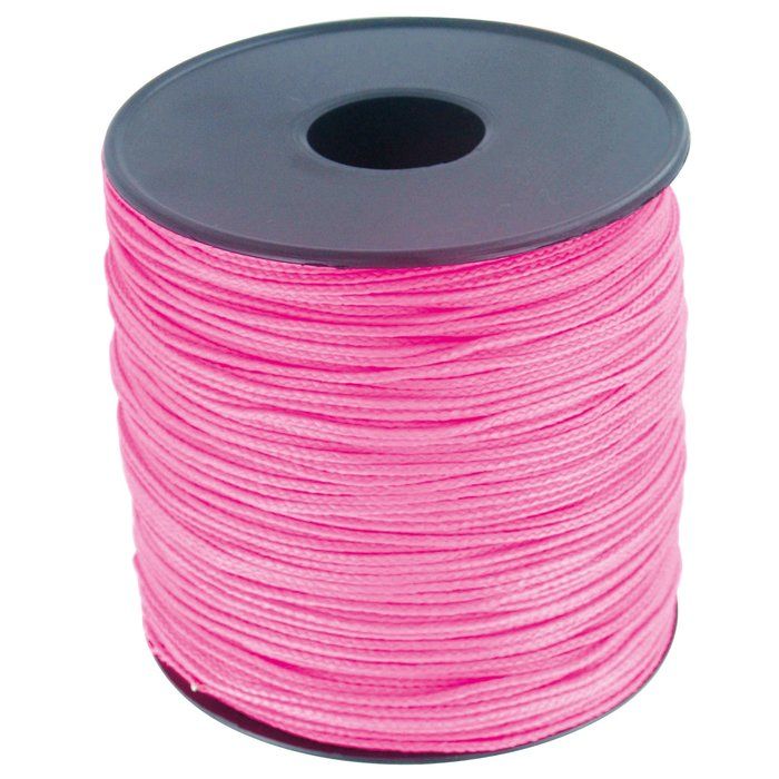 Bobine de corde polypropylène - tresse rose fluo 1,5mm 200m - Outibat