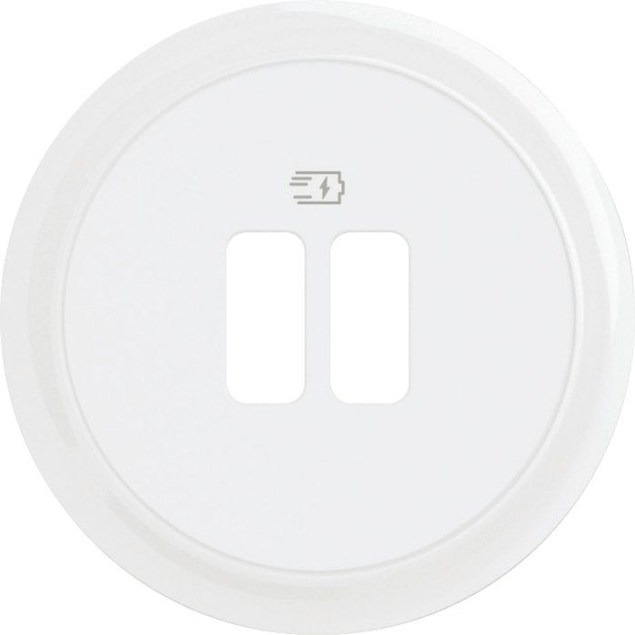 Enjoliveur blanc - Prise double chargeur USB surface confort - Céliane - Legrand