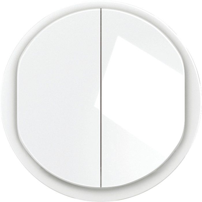 Enjoliveur blanc - Interrupteur double ou va-et-vient - Céliane - Legrand