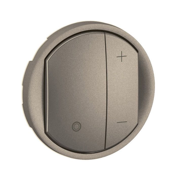 Enjoliveur titanium - Variateur type poussoir pour ballasts avec neutre - Céliane - Legrand