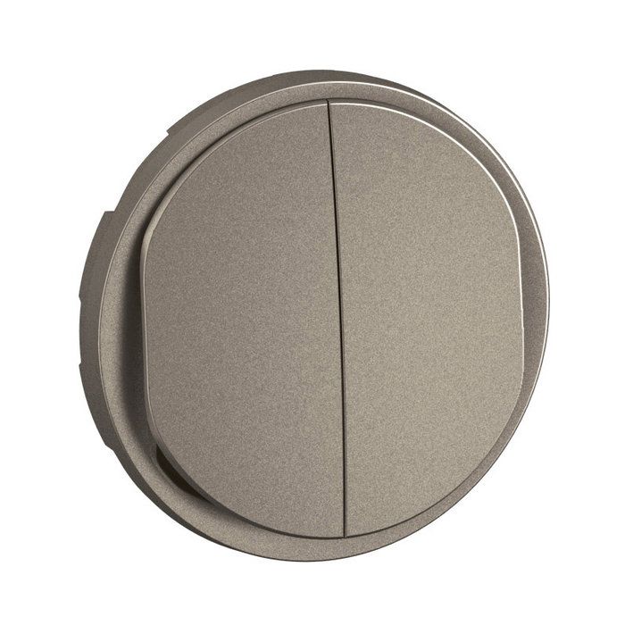 Enjoliveur titanium - Interrupteur double ou va-et-vient - Céliane - Legrand