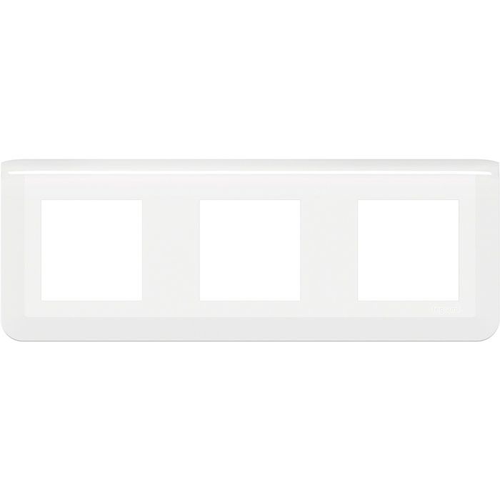Plaque de finition horizontale compartimentée Mosaic - 3x2 modules - Blanc - Legrand