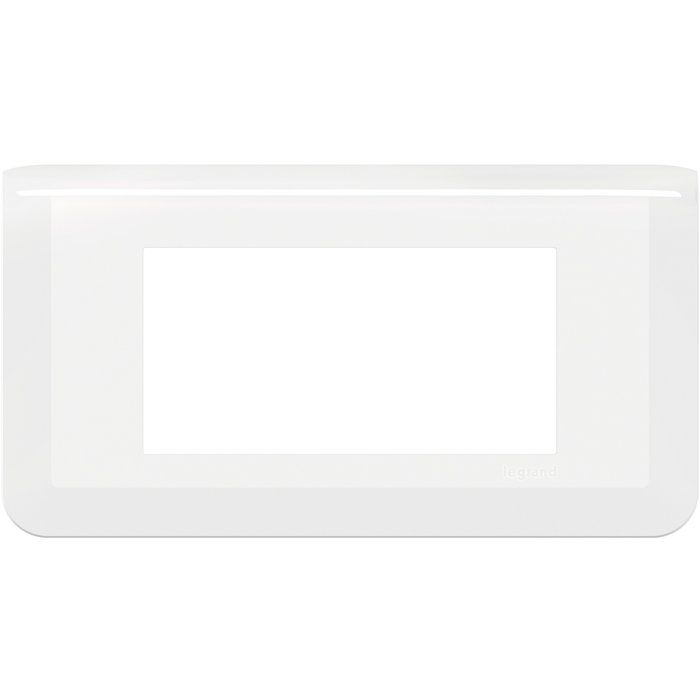 Plaque de finition horizontale Mosaic - 4 modules - Blanc - Legrand