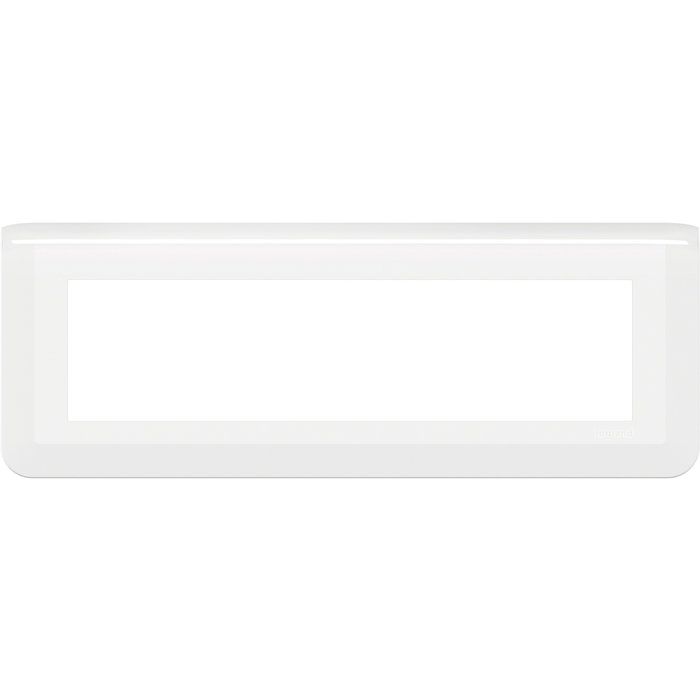 Plaque de finition horizontale Mosaic - 8 modules - Blanc - Legrand