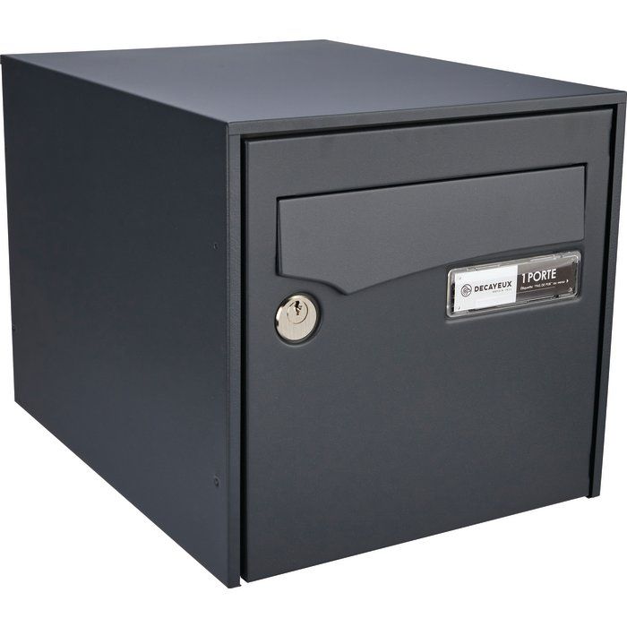Boîte aux lettres individuelle - Gris anthracite - Simple face - Loft acier - Decayeux