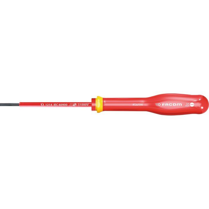 Tournevis à fente - Protwist - Ø 3,5 mm - Lame 7,5 cm - Isolé 1000 V - Facom