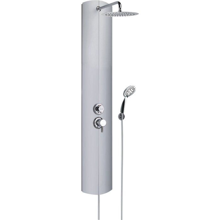 Colonne de douche thermostatique - Tête douche ronde ⌀ 25 cm - Douchette 3 jets - Totmy Too - Valentin
