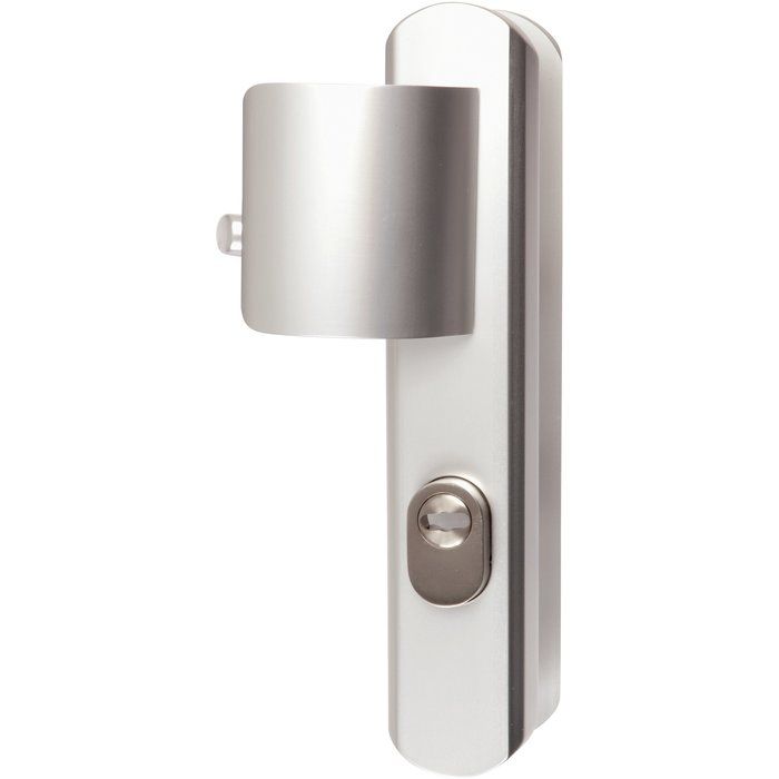 Poignée de porte palière argent - Clé I - Secumax - Vachette