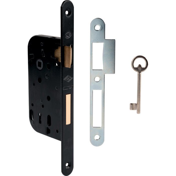 Serrure à larder 4G à mentonnet axe 50mm bout rond - JPM - 000280-01-02