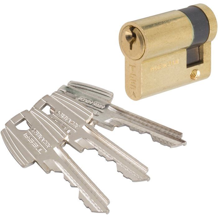 Demi cylindre varié laitonné - 30 x 10 mm - TE5 - Tesa