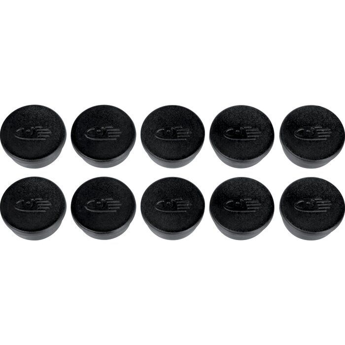 Aimants ronds noirs Ø 20 mm - Force 250 g/cm² - Pour tableau blanc - Lot de 10 – Legamaster