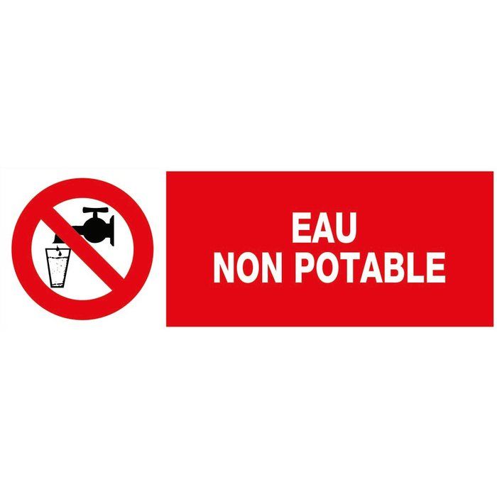 Panneau rectangulaire - eau non potable - Novap