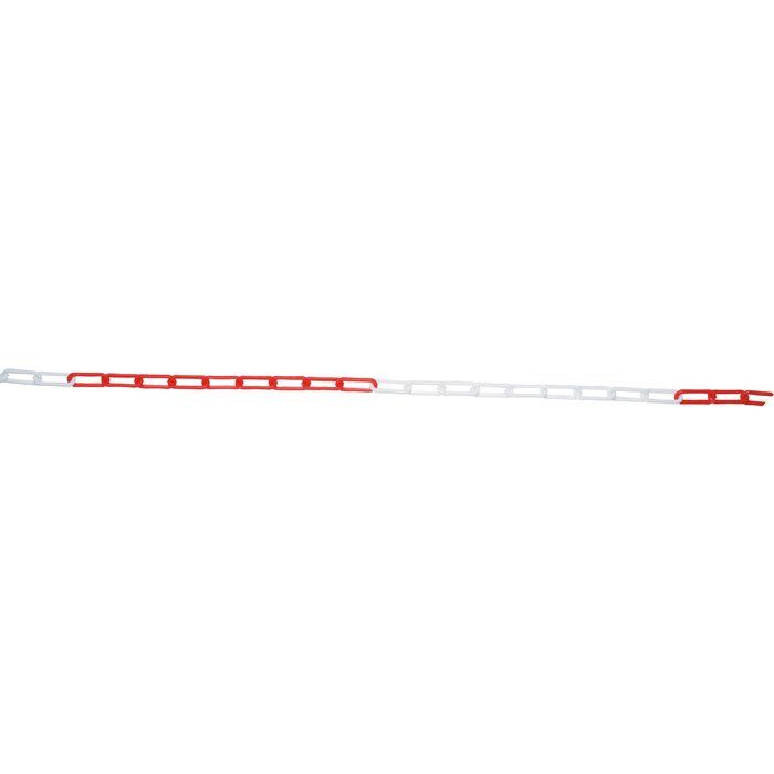 Chaîne plastique de signalisation rouge et blanc - Ø 8 mm x 25 m - Novap