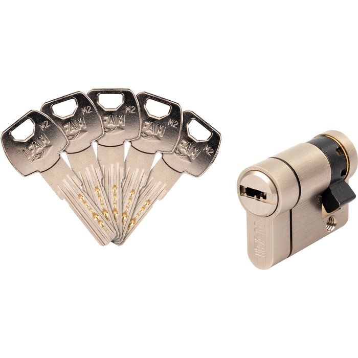 Demi-cylindre F6S+ varié nickelé - 30 x 10 mm - Ifam