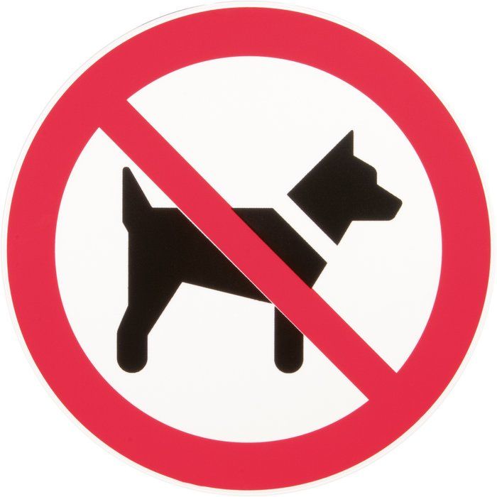 Disque plastique Ø 30 cm - interdit aux chiens - Novap