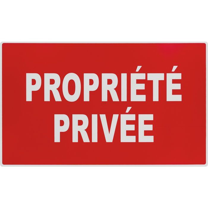 Panneau de signalisation rectangulaire - Propriété privée - Novap