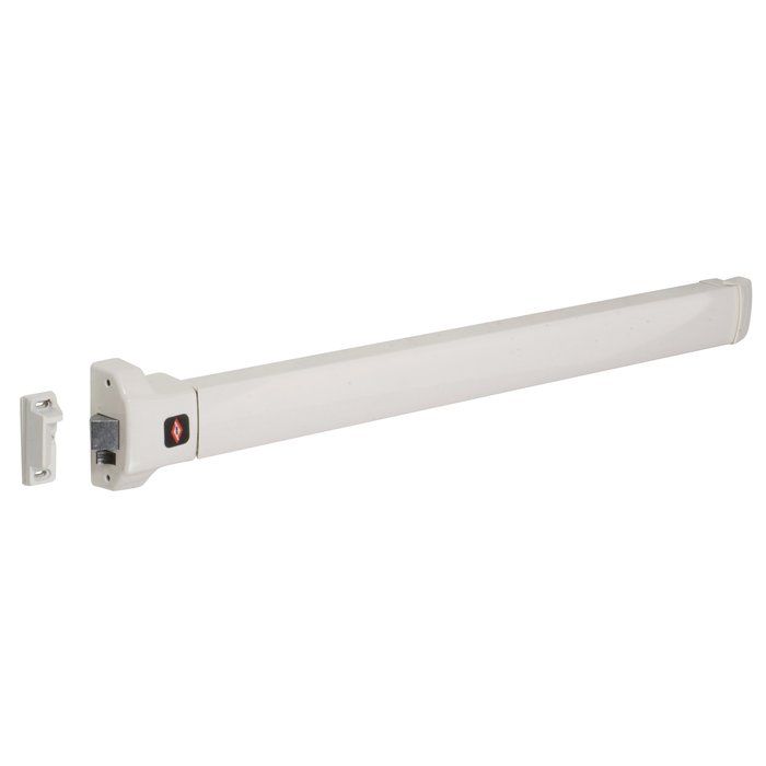 Serrure anti-panique Push Bar 90 à 1 point - Blanc 9016 - 845 mm - JPM