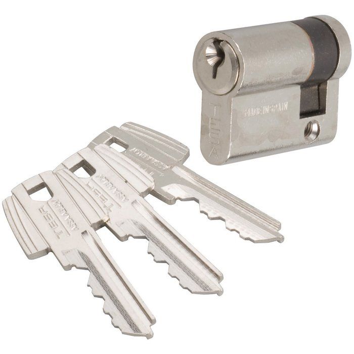 Demi cylindre varié nickelé - 30 x 10 mm - TE5 - Tesa