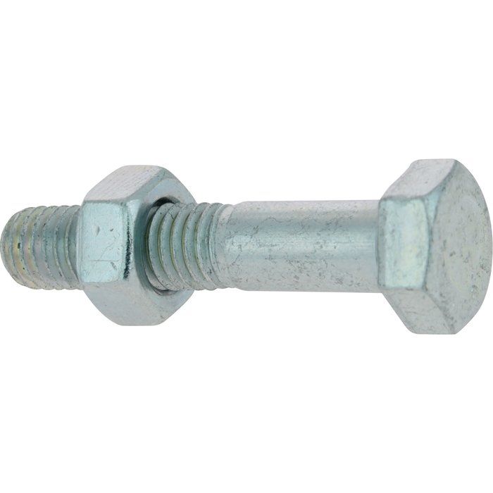 Boulon tête hexagonal zingué - Ø 12 mm - 60 mm - Filetage partiel 38 mm - Viswood