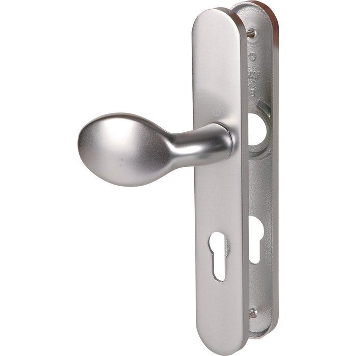 Poignée de porte palière argent - Clé I - Verona - Hoppe et cie