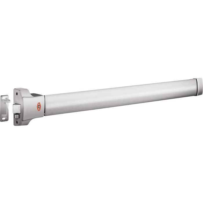 Serrure anti-panique 1 point argent Push Bar 90 à 1 point - 845 mm - JPM