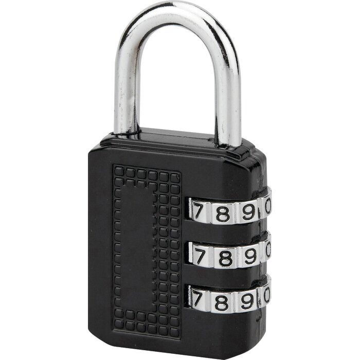 Cadenas de sûreté à code - 45 x 31 mm - Anse Ø 5 mm - Combinaison modifiable - Compact 04 - Thirard