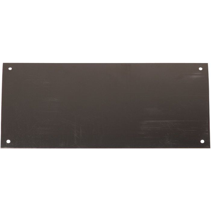 Plaque de propreté inox satiné - Rectangulaire - 300 x 150 mm - Percée - Duval