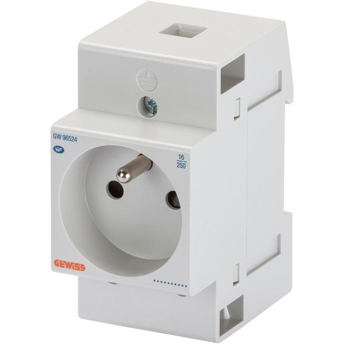 Prise de courant modulaire - Pour rail EN50022 - Standart Français - 2,5 modules - Gewiss
