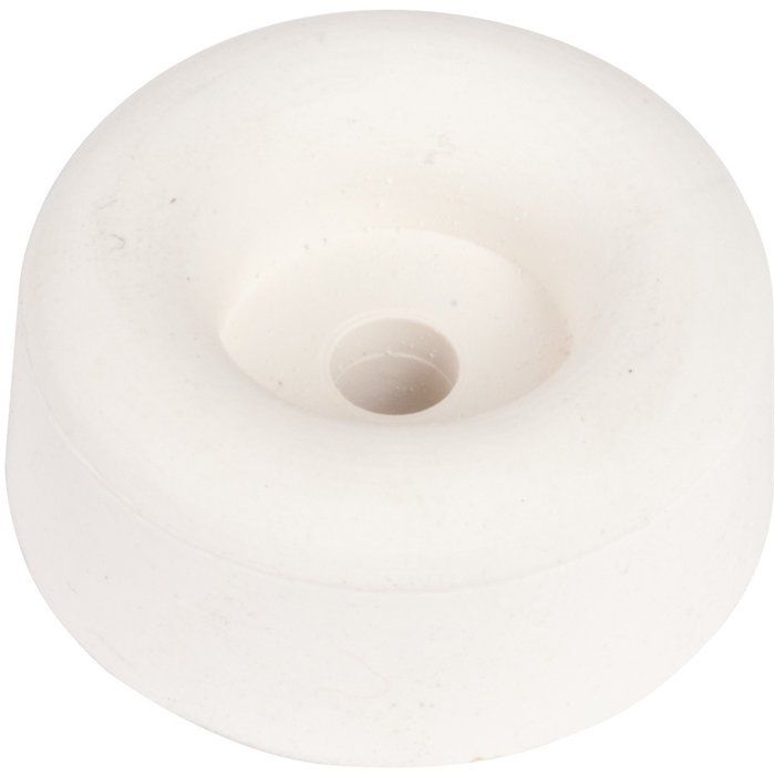 Butoir rond caoutchouc blanc creux - Ø 23 x 10 mm - Guitel Point M