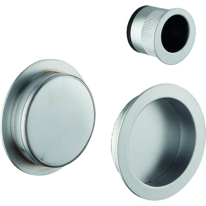 Jeu de poignées cuvette rondes - Thirard - Chromé