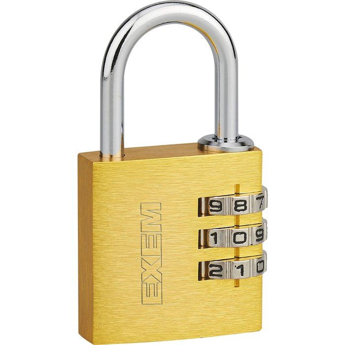 Cadenas à combinaison - 30 mm - 3 chiffres - Exem