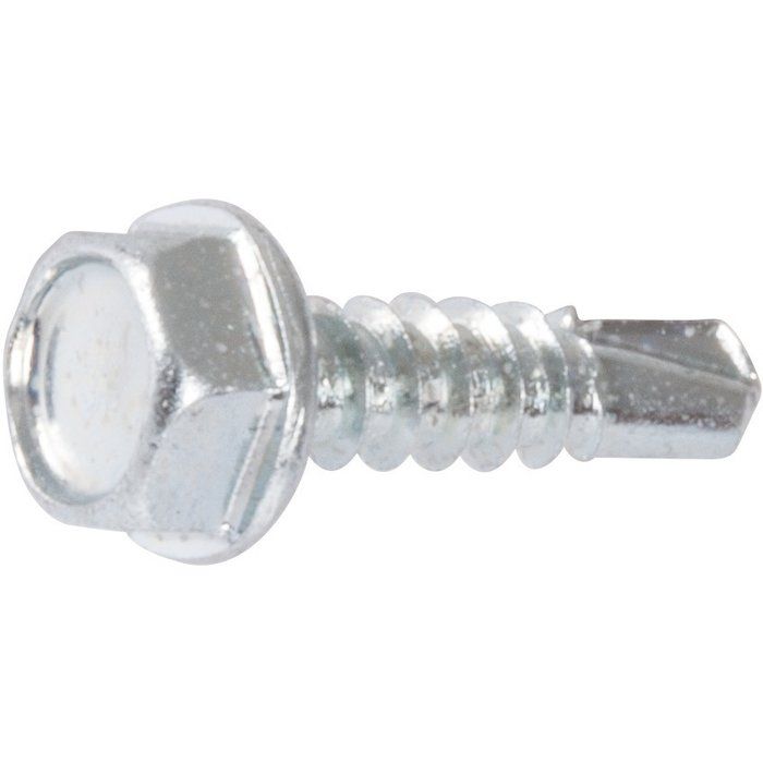 Vis tôle tête hexagonal - Ø 6,3 mm - 22 mm - Zingué blanc - Boîte de 250 pièces - Viswood