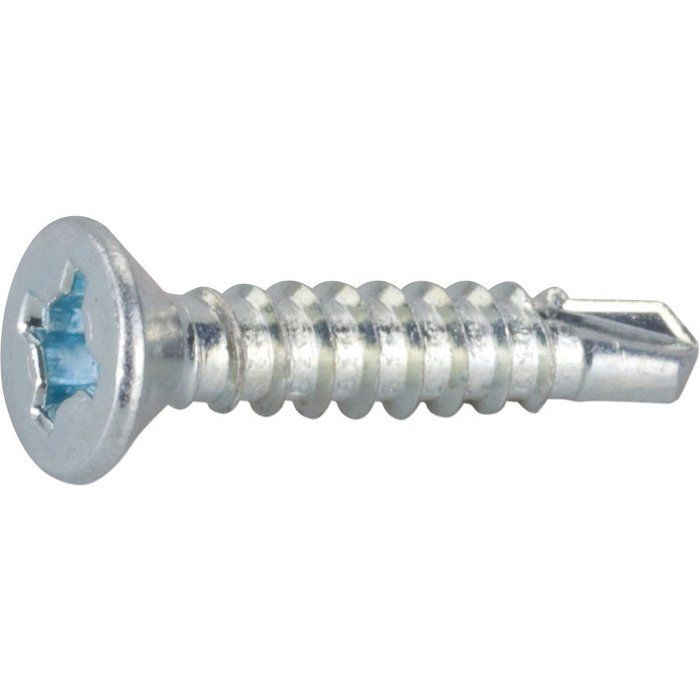 Vis tôle autoperceuse zingué blanc tête fraisé PH2  - Ø 3,9 mm - 25 mm - Boîte de 500 pièces - Rifix