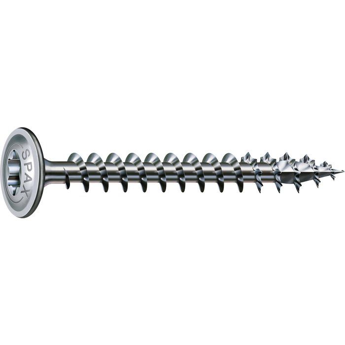 Vis de charpente zingué tête bonbé T30 - Ø 6 mm - 60 / 56 mm - Boîte de 200 - Spax