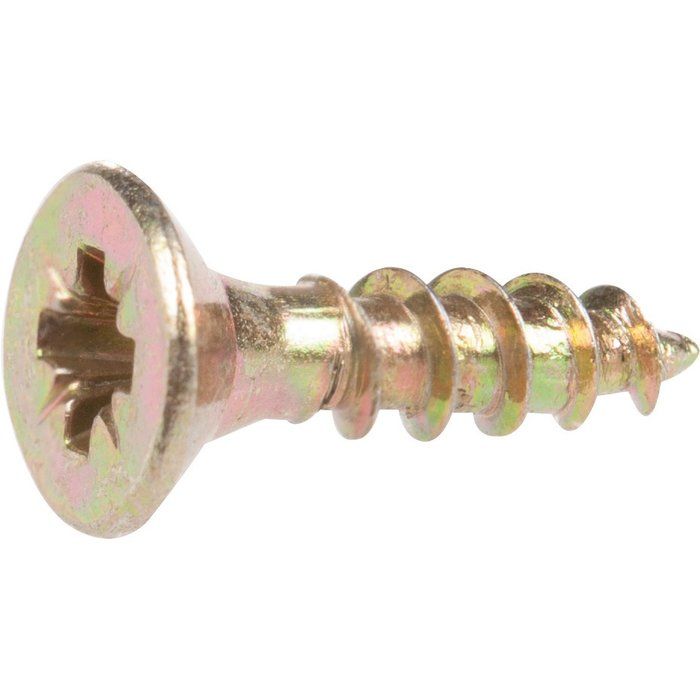 Vis bois tête fraisé PZ2 - Ø 4 mm - 50 mm - Zingué jaune - Boîte de 500 pièces - Viswood