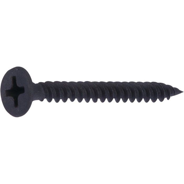 Vis plaque de plâtre phosphatée noire tête trompette PH - Ø 3,9 mm - Longueur 25 mm - Sachet de 20 pièces - Fixpro