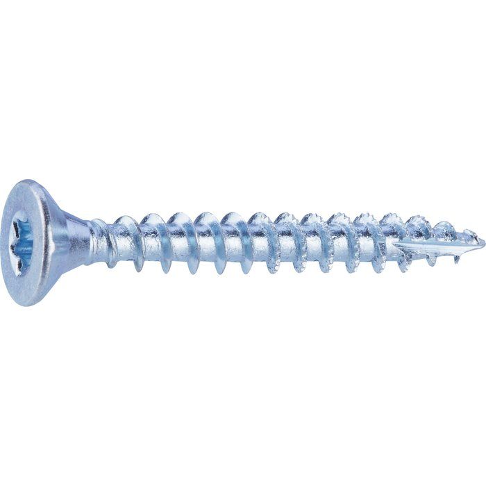 Vis bois zinguée tête fraisée T25 - Ø 5 mm - 40 mm - Boîte de 500 - Fixpro