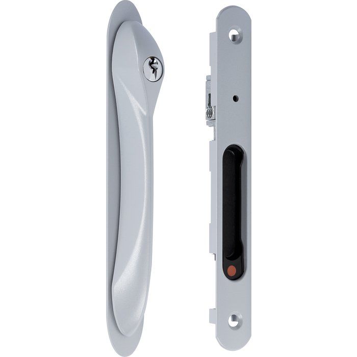 Kit fermeture encastrée double gris - Pour baie vitrée - Rénovation Silene - La Croisée DS