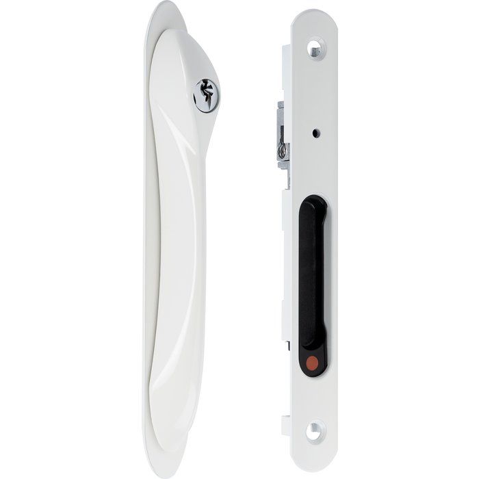 Kit fermeture encastrée double blanc - Pour baie vitrée - Rénovation Silene - La Croisée DS