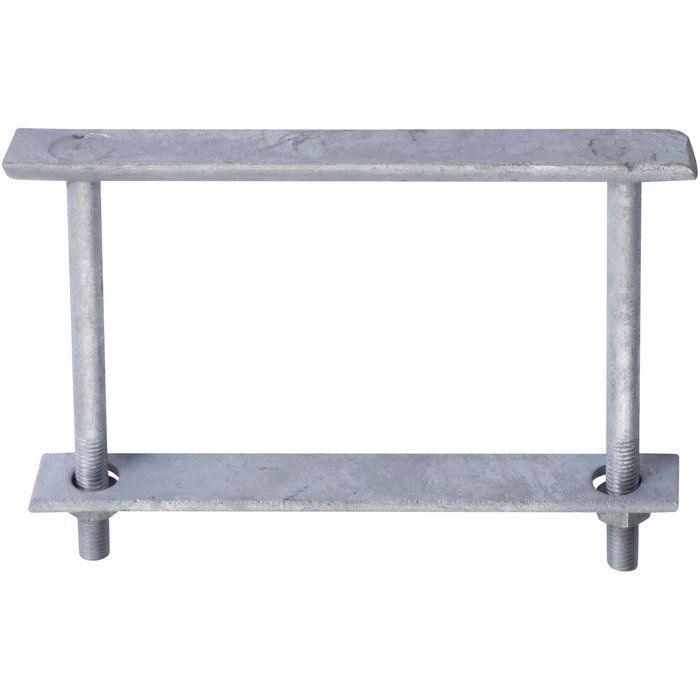 Poignée de trappe zinguée - 160 mm - Tiges ⌀ 8.5 mm - Mermier