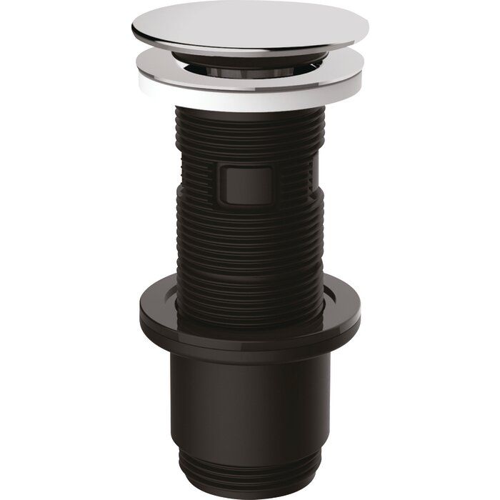 Bonde de lavabo universelle Cut&Click GOODPRINT - Clapet inox Ø 65 mm - M 1''1/4 - hauteur 100 mm recoupable - Plastique recyclé - Valentin