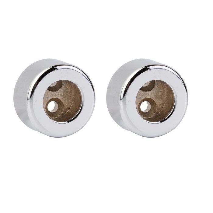 Support de tube de penderie avec enjoliveurr - Ø tube 16 mm - Lot de 2 - Duval
