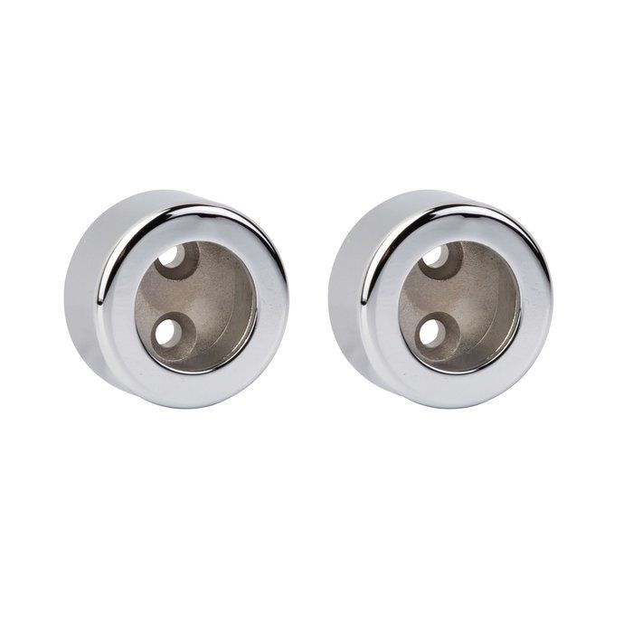 Support de tube de penderie avec enjoliveur- Ø tube 20 mm - Lot de 2 - Duval
