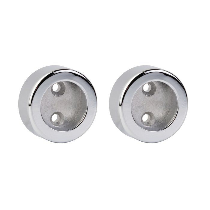 Support de tube de penderie avec enjoliveurr - Ø tube 25 mm - Lot de 2 - Duval